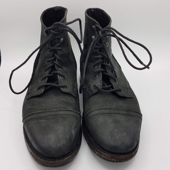 Thursday Boot Company Captain Boots Mens 10 Matte Black Leather 21035 2833 Size: